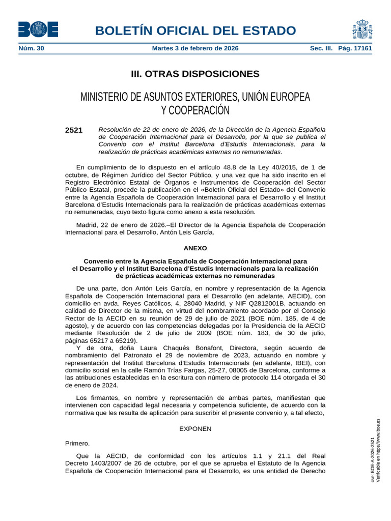 Boe A 2026 2521 | PDF | Privacidad de la información | Seguro