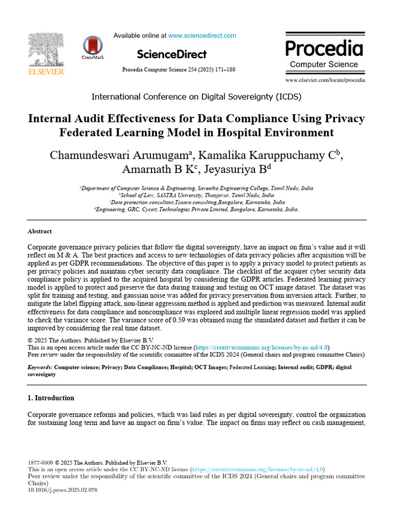 Internal Audit Effectiveness for Data Compliance Using Privacy | PDF ...