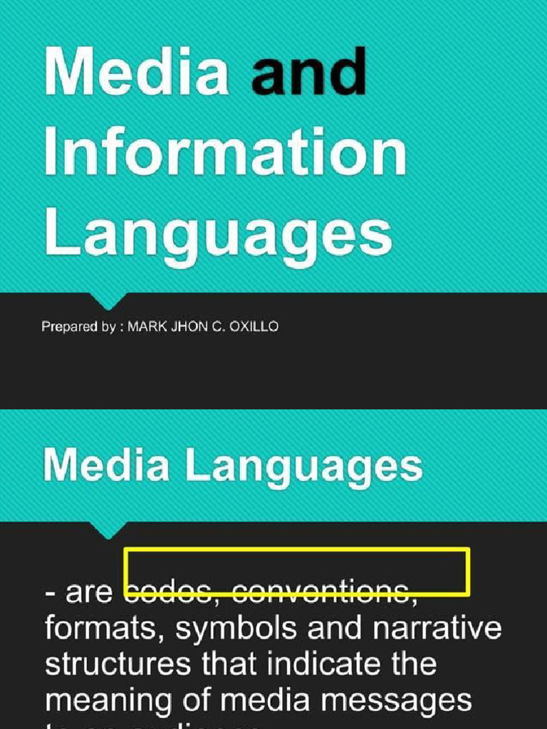 LESSON 5- MEDIA AND INFORMATION LANGUAGES | PDF
