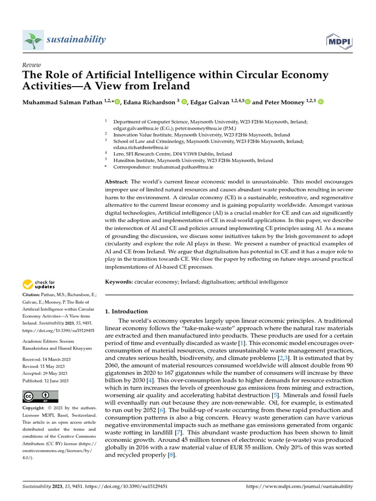 28 the Role of Artificial Intelligence Within Circular Economy ...
