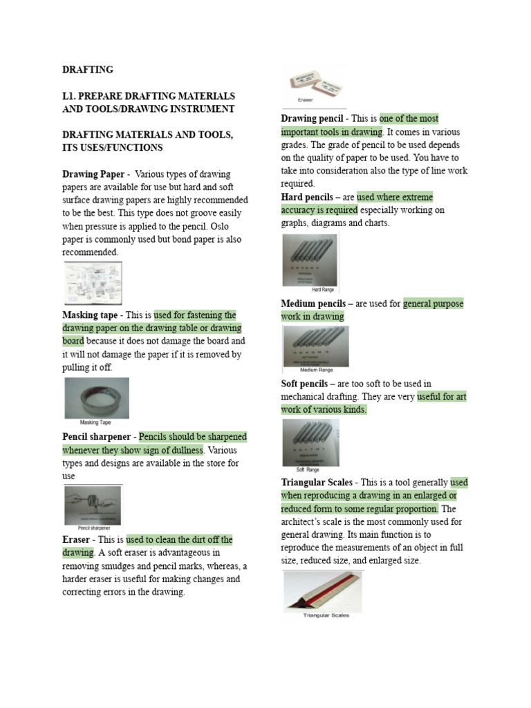 DRAFTING-L1 | PDF | Drawing | Pencil