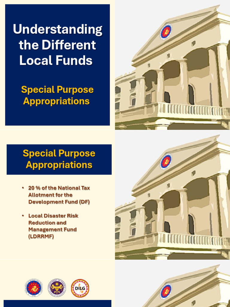 Understanding The Different Local FundsI Special Purpose Appropriations ...