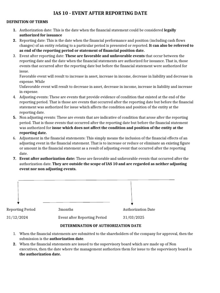Ias 10 Event After Reporting Date | PDF | Business Economics | Business