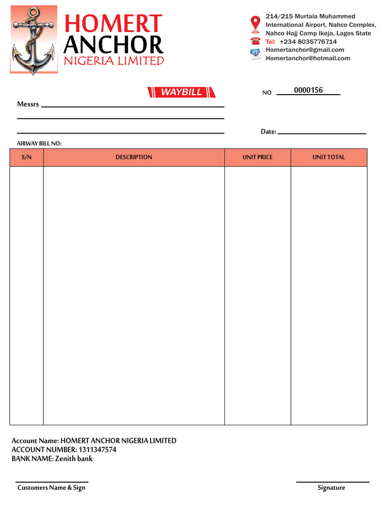 Waybill | PDF