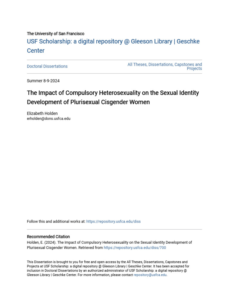 The Impact of Compulsory Heterosexuality On The Sexual Identity D | PDF ...