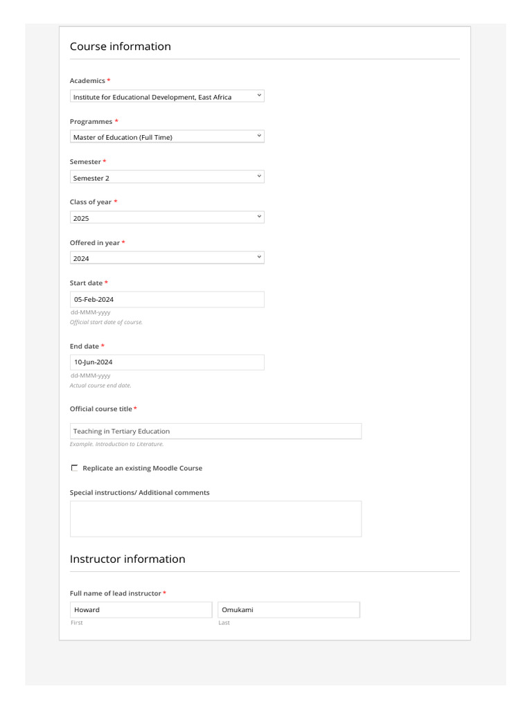 Course Request Form | PDF