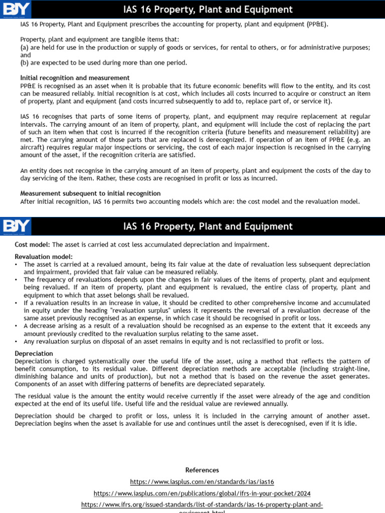 IAS 16 - Property, Plant and Equipment | PDF | Fixed Asset | Fair Value