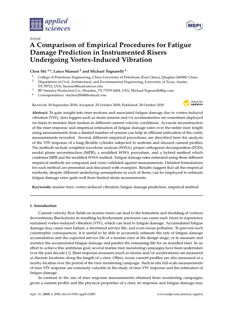 applsci-08-02085-v2 | PDF | Spectral Density | Fatigue (Material)