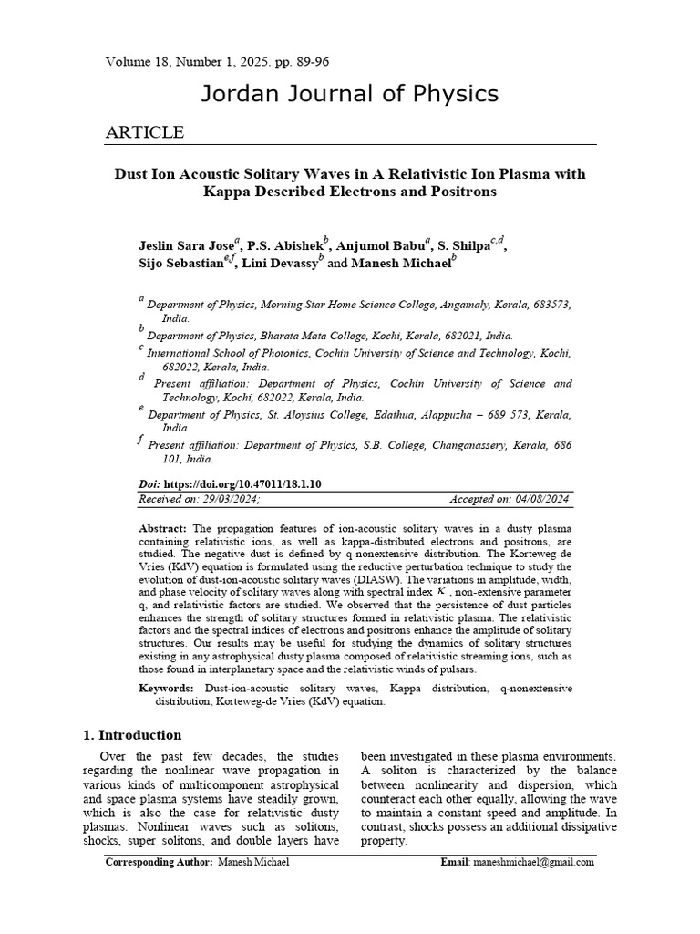 Dust Ion Acoustic Solitary Waves in a Relativistic Ion Plasma With ...