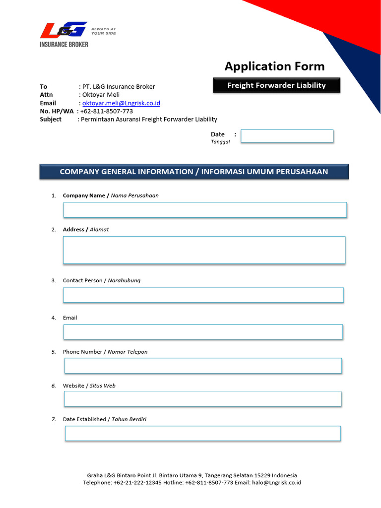FFL Insurance Application Form 2025 | PDF