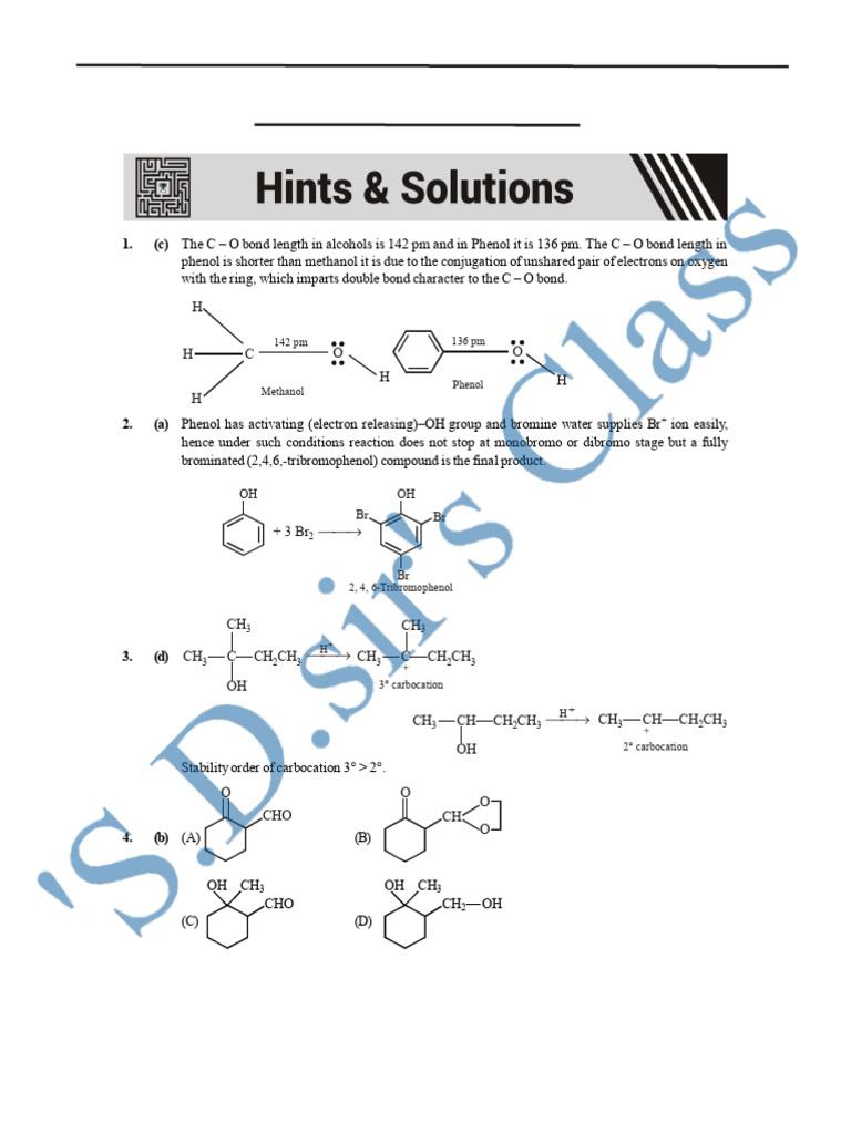 Solution DPP Alcohol Phenol Etherr 'S.d.sir | PDF | Ether | Carboxylic Acid