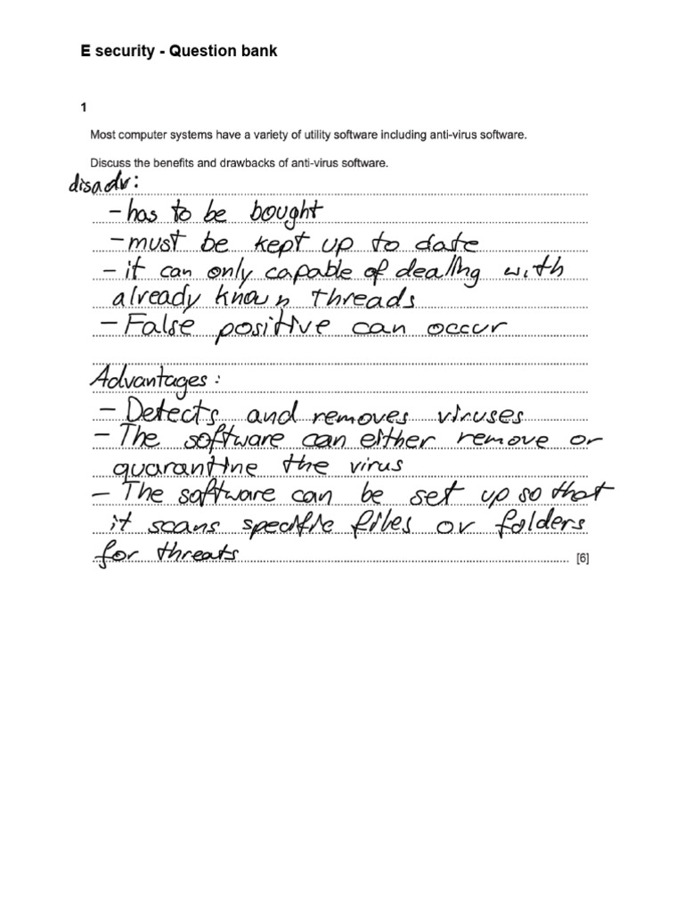 Ben Trinh - E Security - Question Bank | PDF