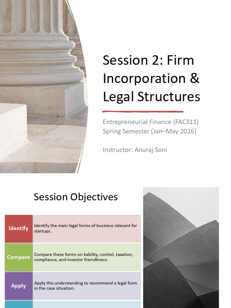 Session2 Legal Forms | PDF | Limited Liability Partnership | Venture ...