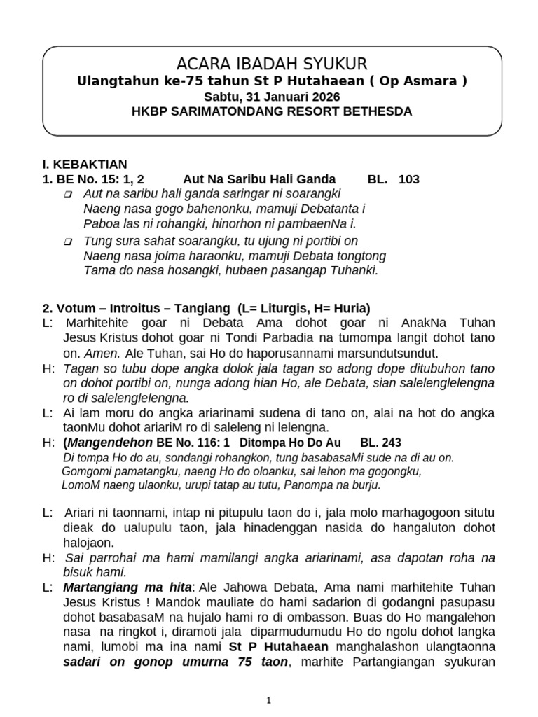 Ulangtahun Op Asmara | PDF