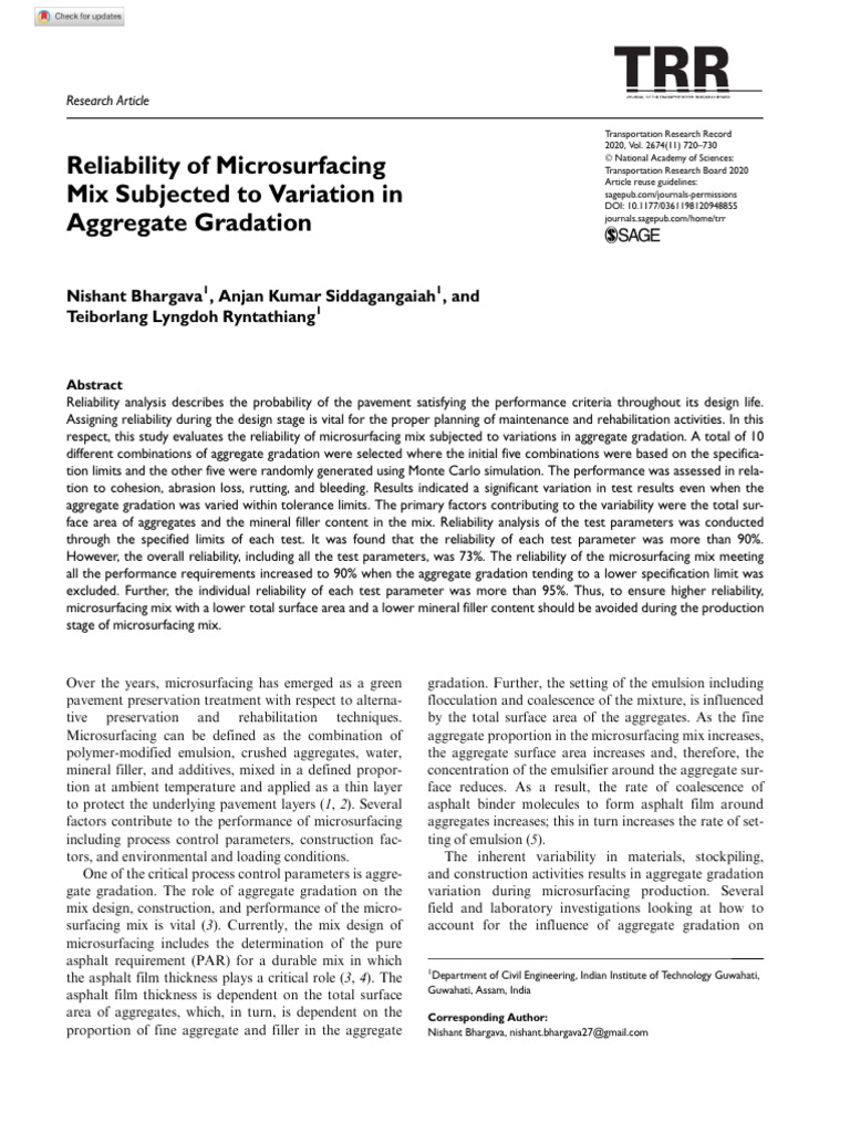Microsurfacing Paper | PDF | Reliability Engineering | P Value