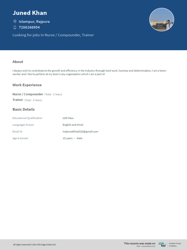 Juned Khan CV | PDF