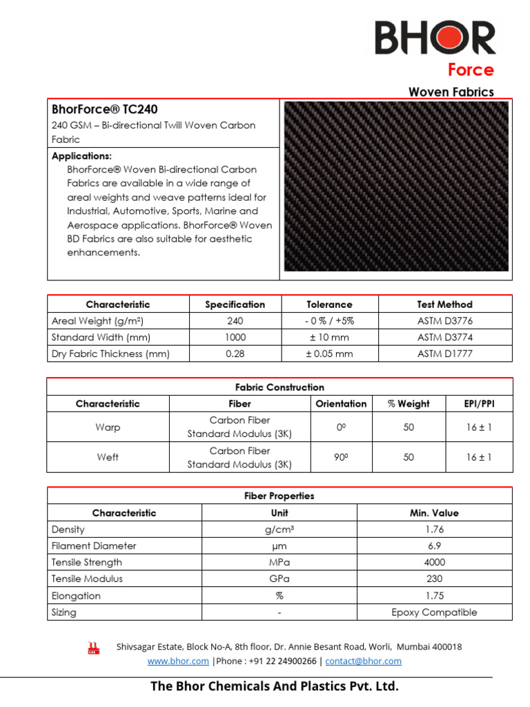 05. BhorForce® TC240 | PDF | Textiles | Weaving