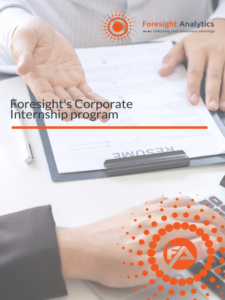 Foresight Analytics Intern Brochure | PDF | Data Science | Statistics