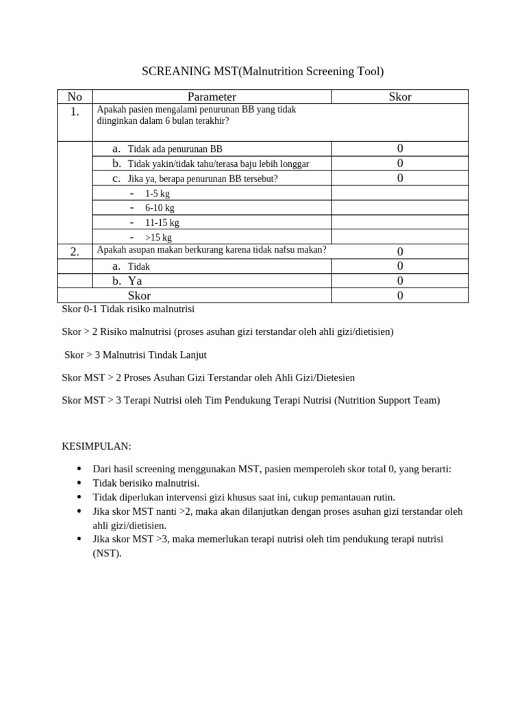 Screaning MST | PDF