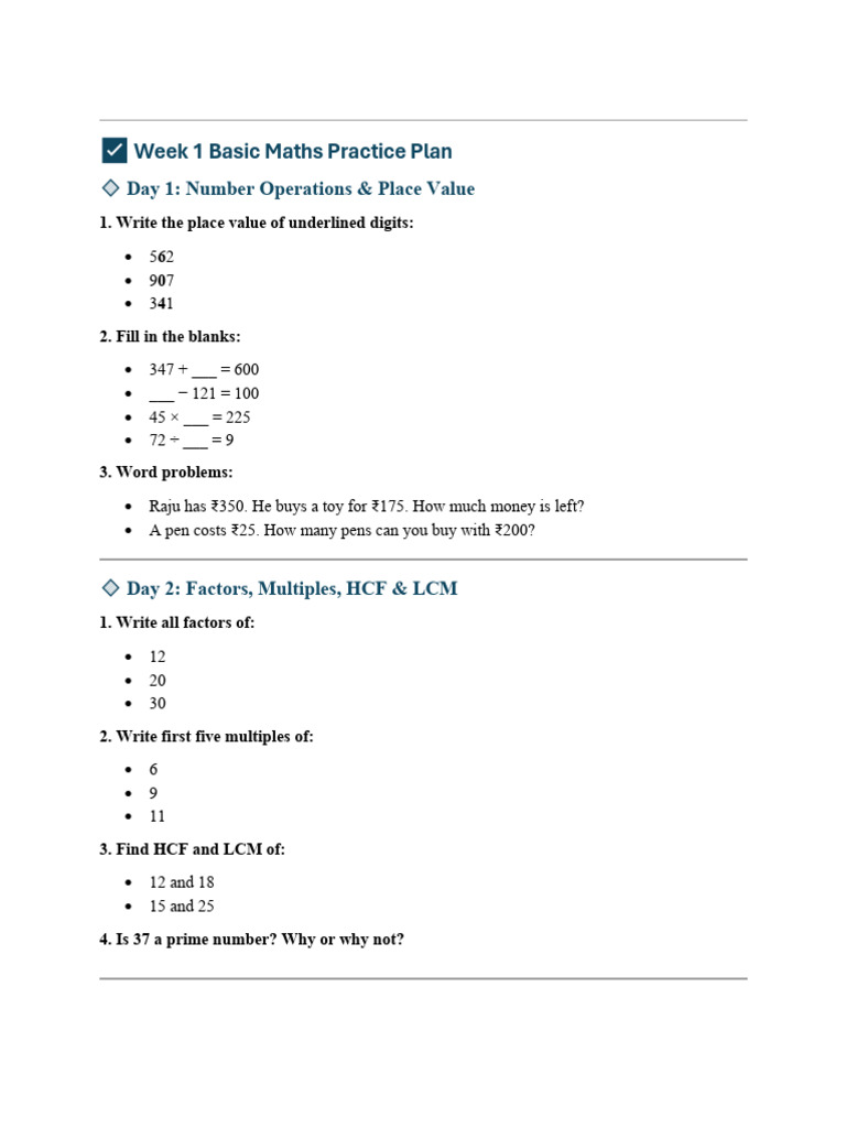 Week 1 Basic | PDF