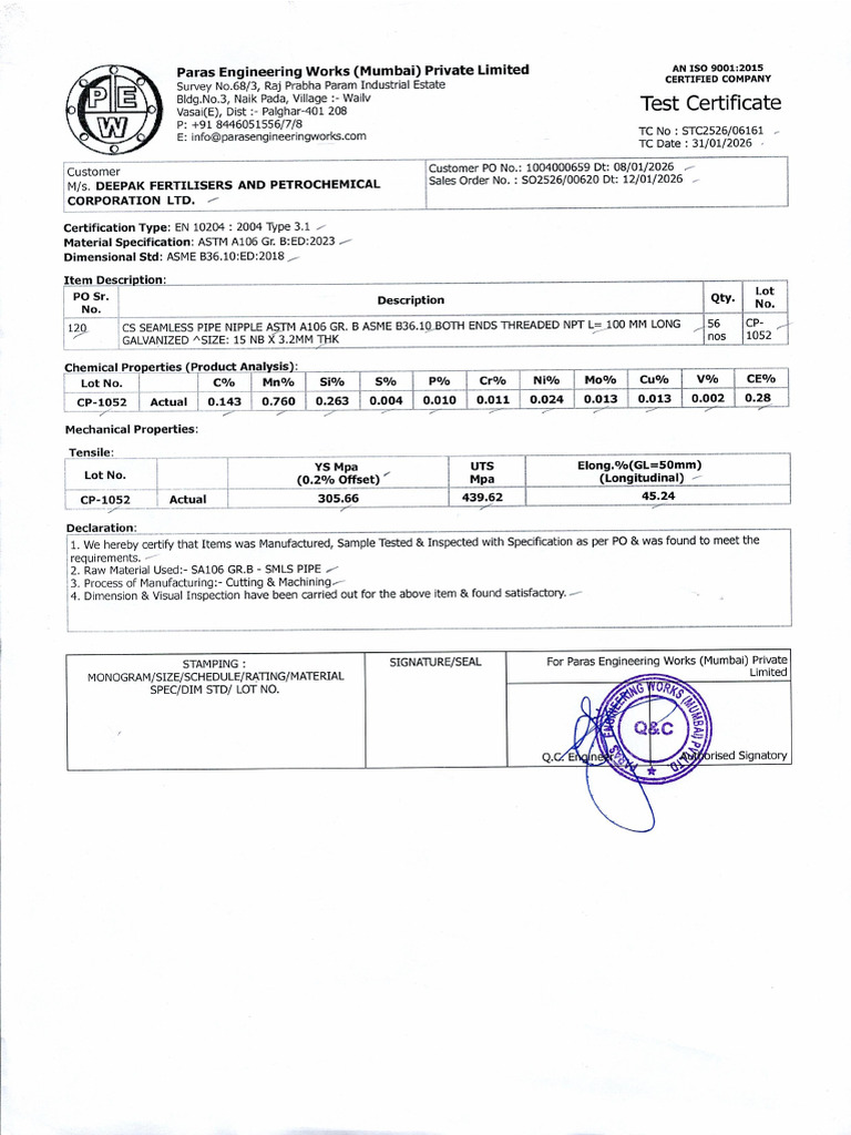 MTC PO#1004000659 | PDF