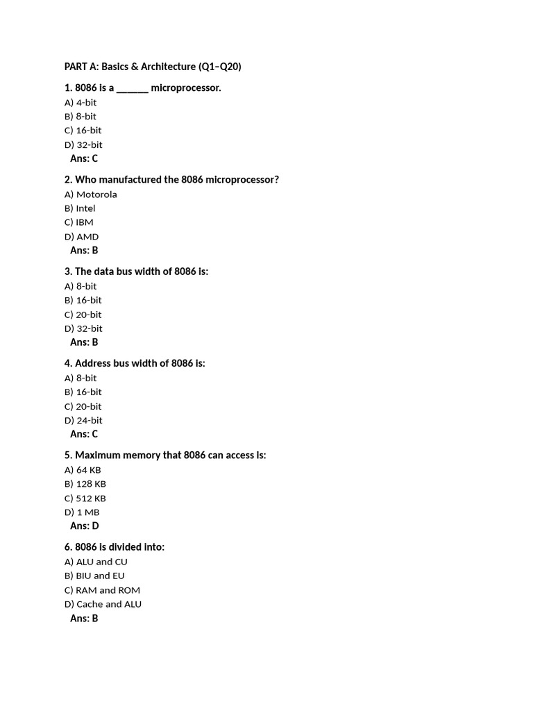 8086 | PDF | Integrated Circuit | Central Processing Unit