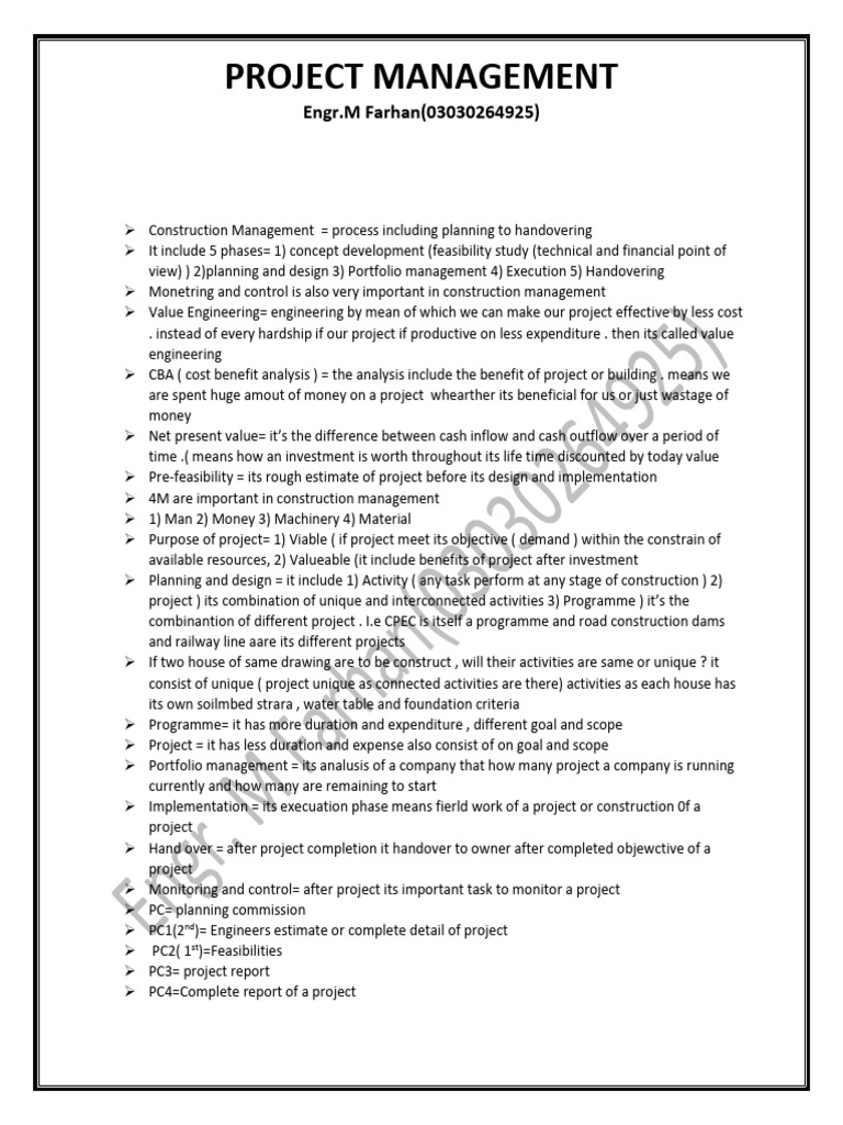 Project Management MODIFIED | PDF | Project Management | Economies