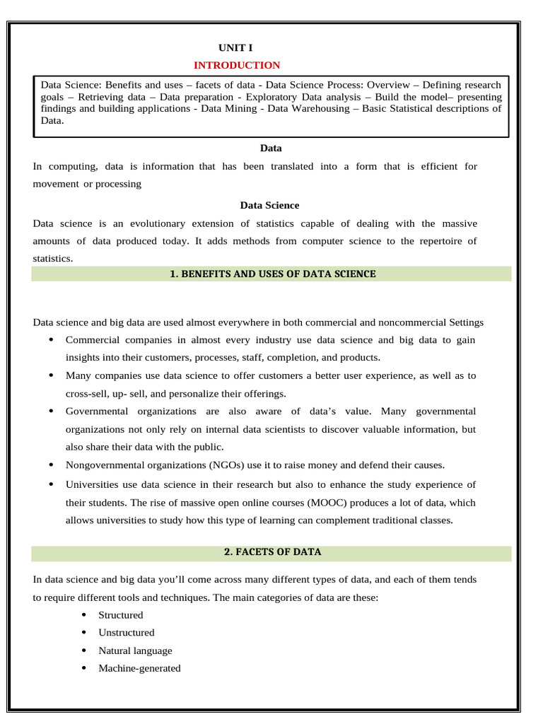 Data Science New | PDF | Errors And Residuals | Data Model