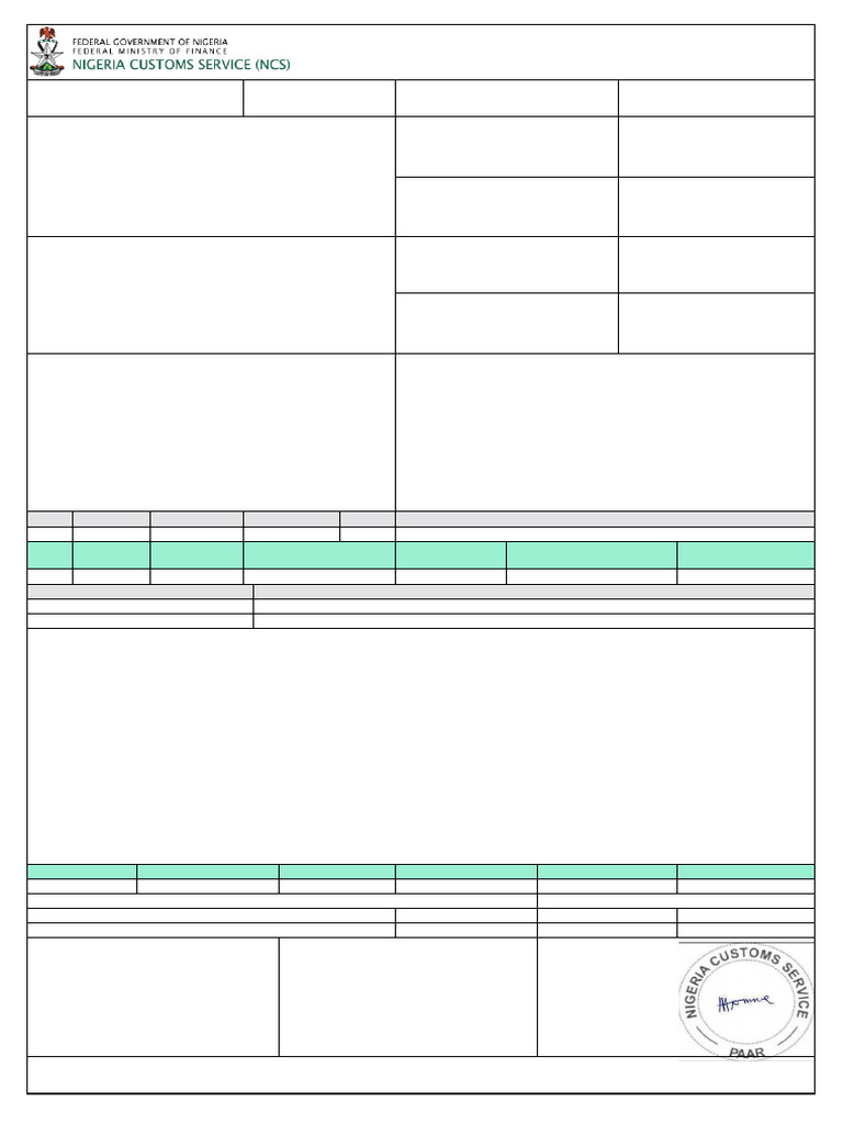 PAAR Form | PDF