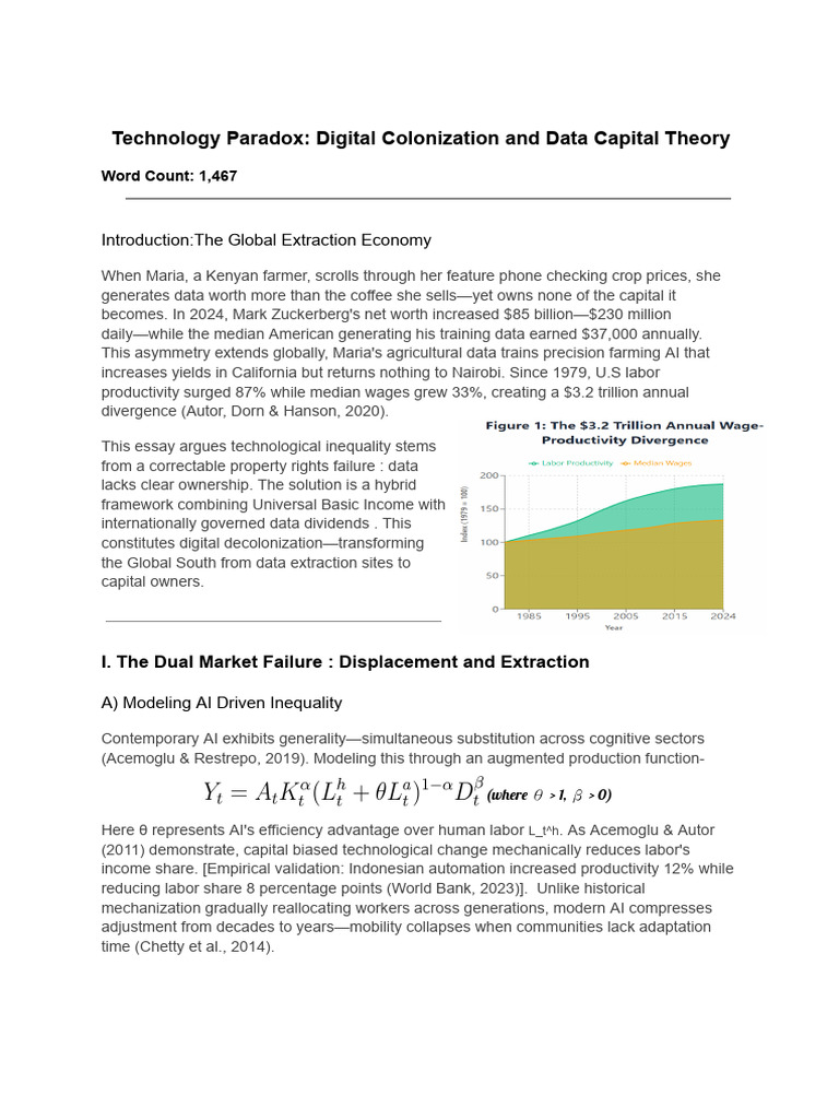 Technology Paradox - Digital Colonization and Data Capital Theory | PDF ...