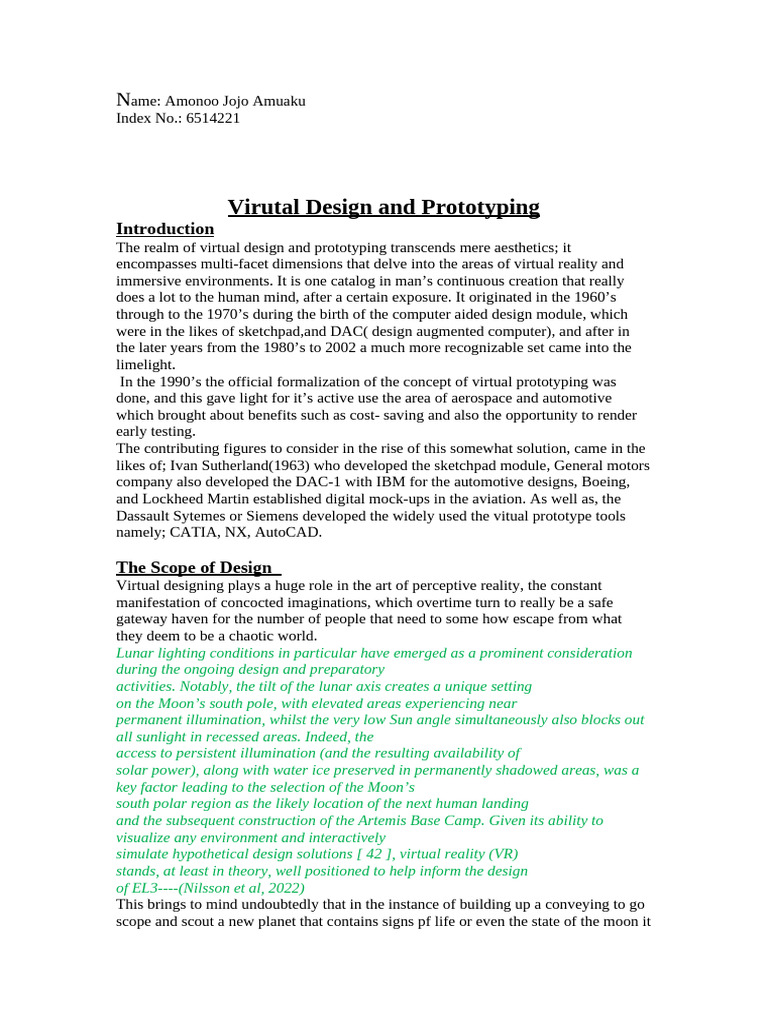 The Realm of Virtual Design and Prototyping Transc | PDF | Augmented ...