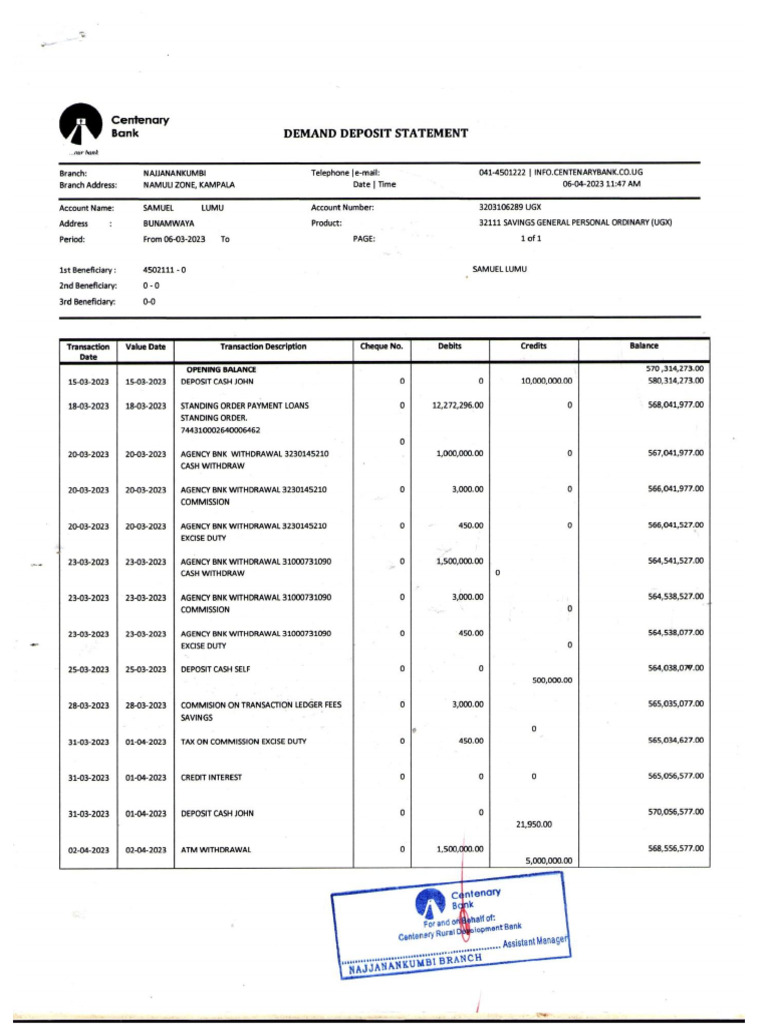 Samuel Lumu_bank Statement (4) | PDF