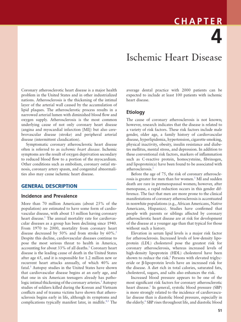 3rd Lec Ischemic Heart Disease | PDF | Atherosclerosis | Coronary ...