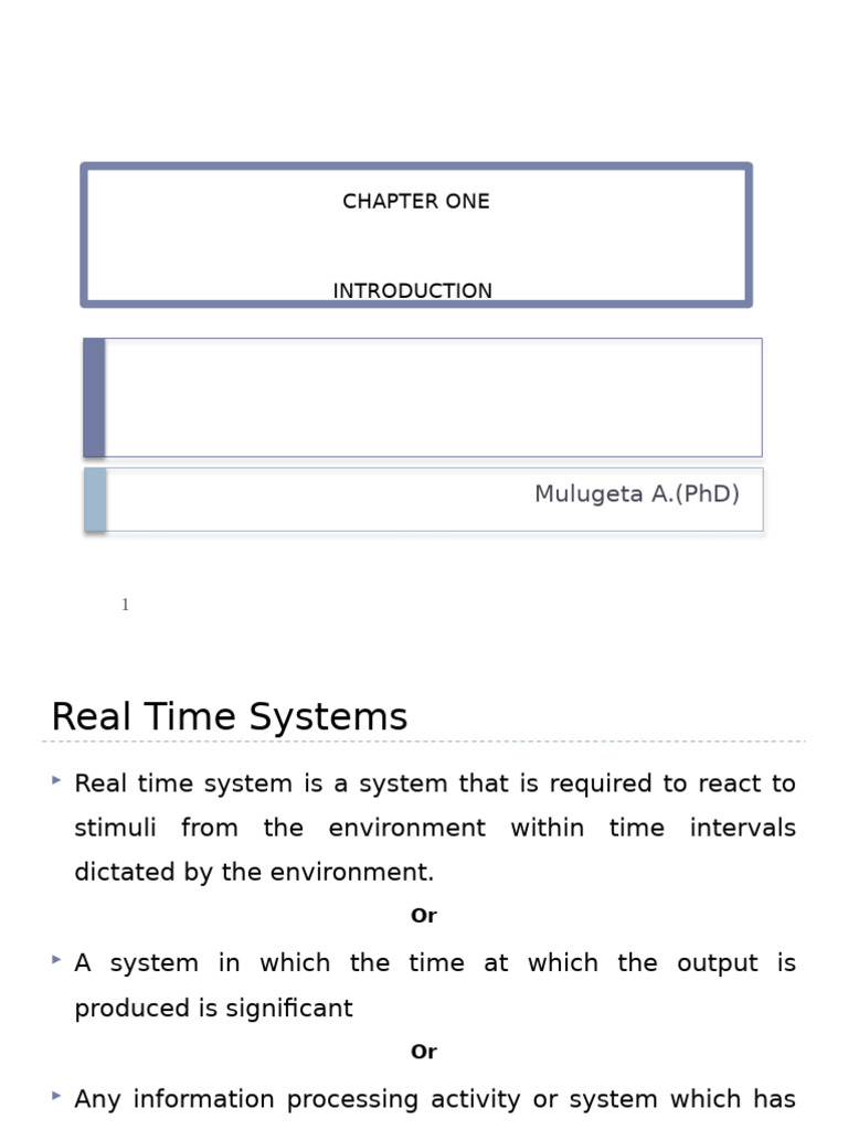 Ch 1 Introduction | PDF | Embedded System | Real Time Computing