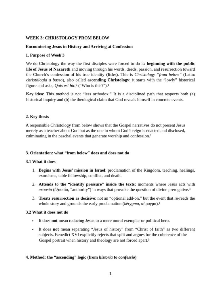 WEEK 3 | PDF | Christology | Jesus