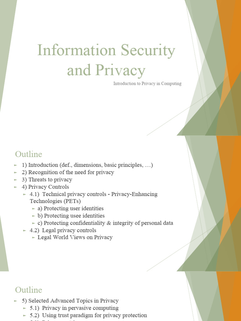 Information Security and Privacy | PDF | Privacy | Data Management