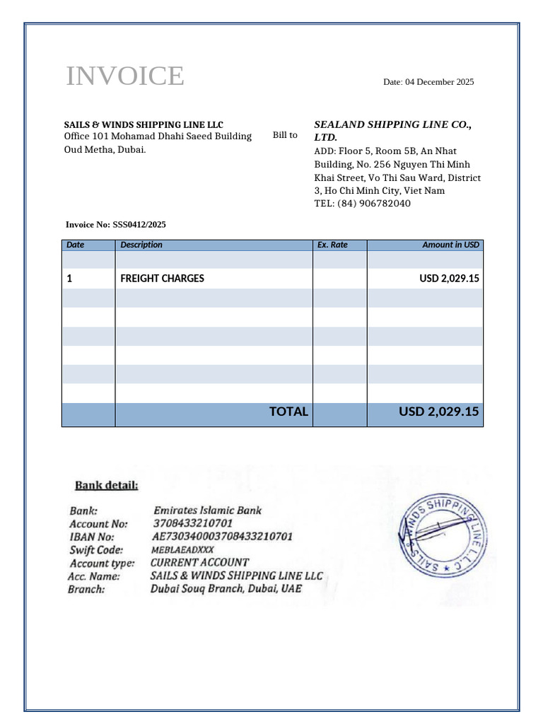 Inv Ema Sealand Invoice | PDF