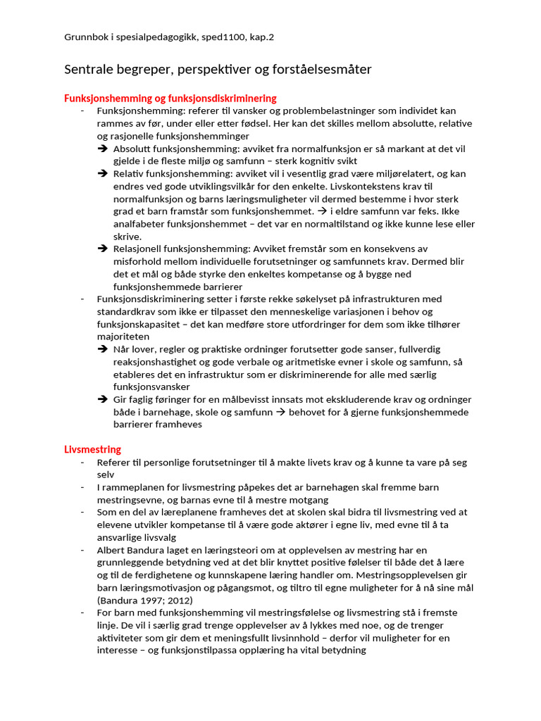 kap 2 i grunnbok Sentrale begreper, perspektiver og forståelsesmåter | PDF