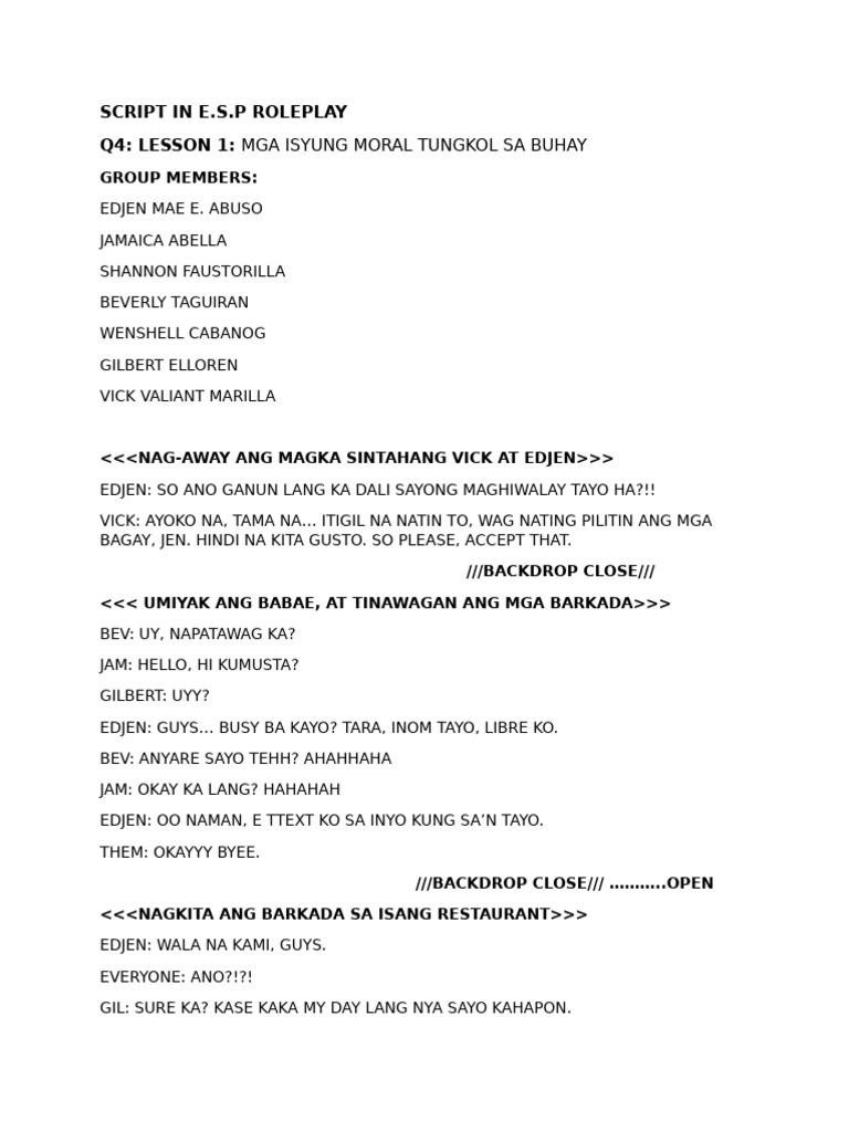 ESP Script | PDF