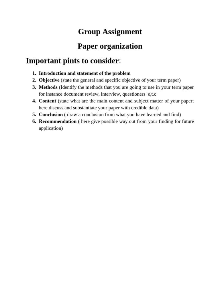 Paper Organization | PDF
