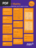 A Level Maths H240 Formulae Booklet | PDF | Mathematical Analysis ...