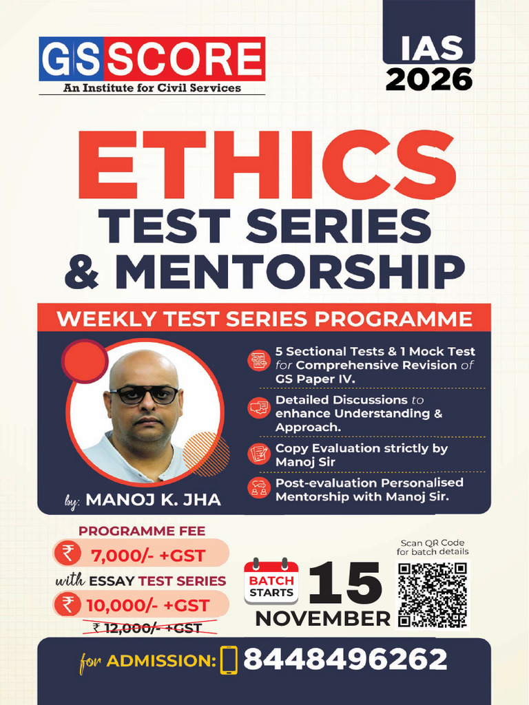1762757755-ETHICS-TEST-SERIES_2025_B8 (1) | PDF | Emotional ...