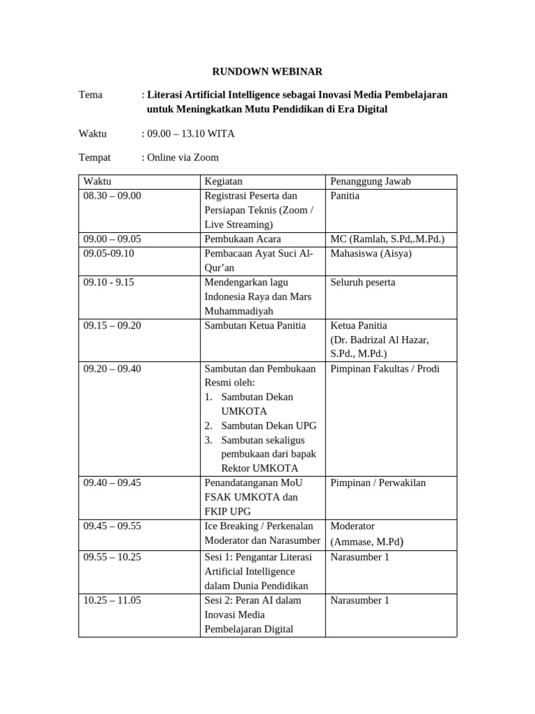 Rundown Fiks 1 | PDF