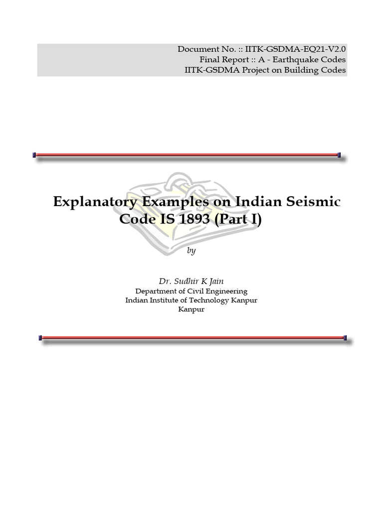 Explanatory Examples On Is 1893 | PDF | Earthquakes | Civil Engineering