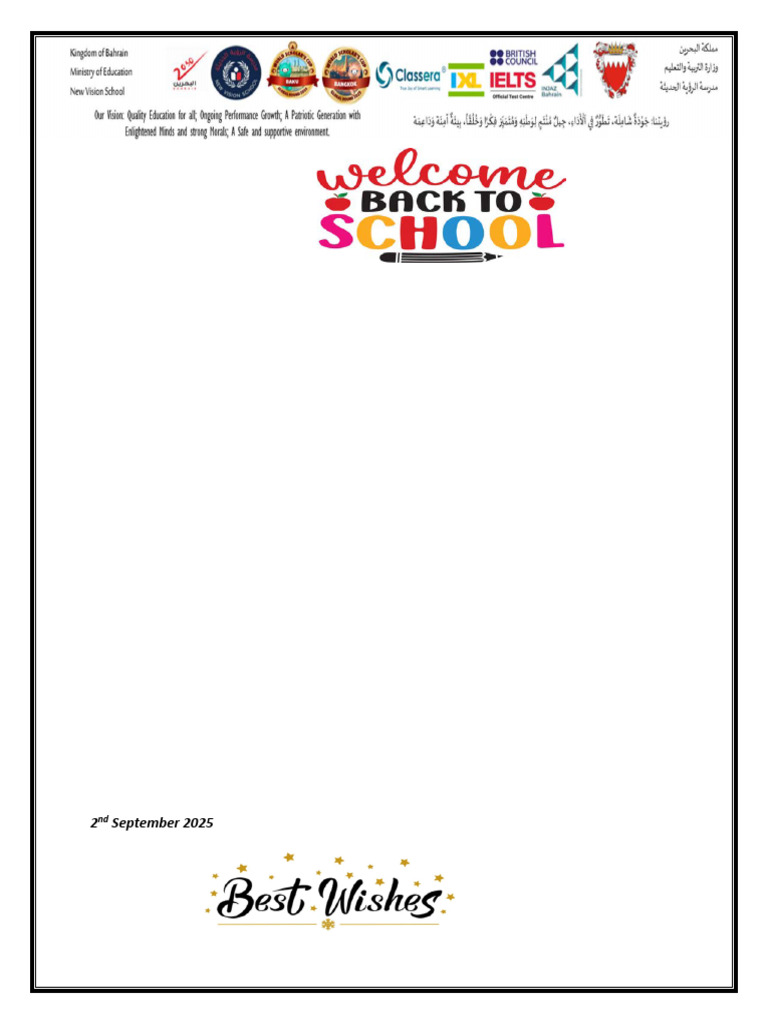 Welcome Letter To Parents - Eng 1031371598 | PDF