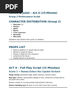 Romeo & Juliet Stage Play Script | PDF | Characters In Romeo And Juliet ...