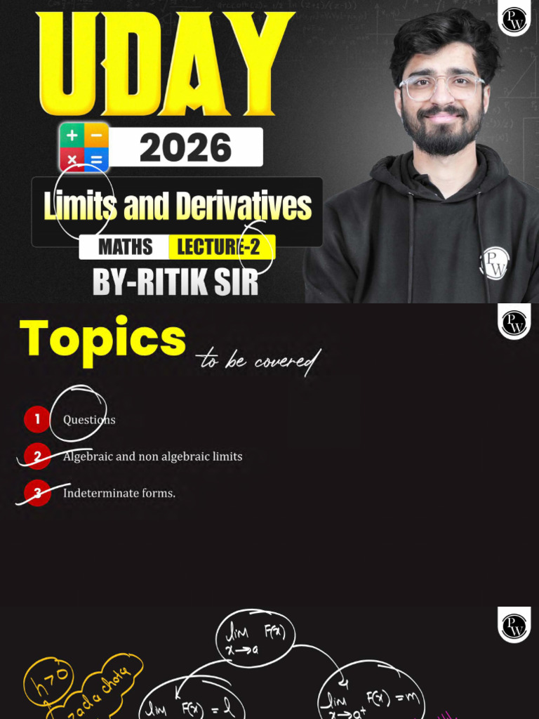 Limits and Derivatives 02 - Class Notes (1) | PDF