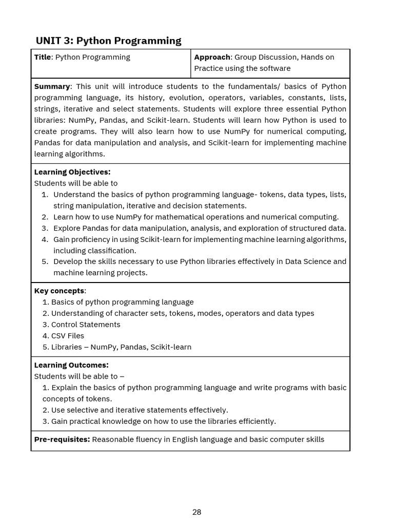 Pt2 AI Student HandbookXI | PDF | Control Flow | Python (Programming ...