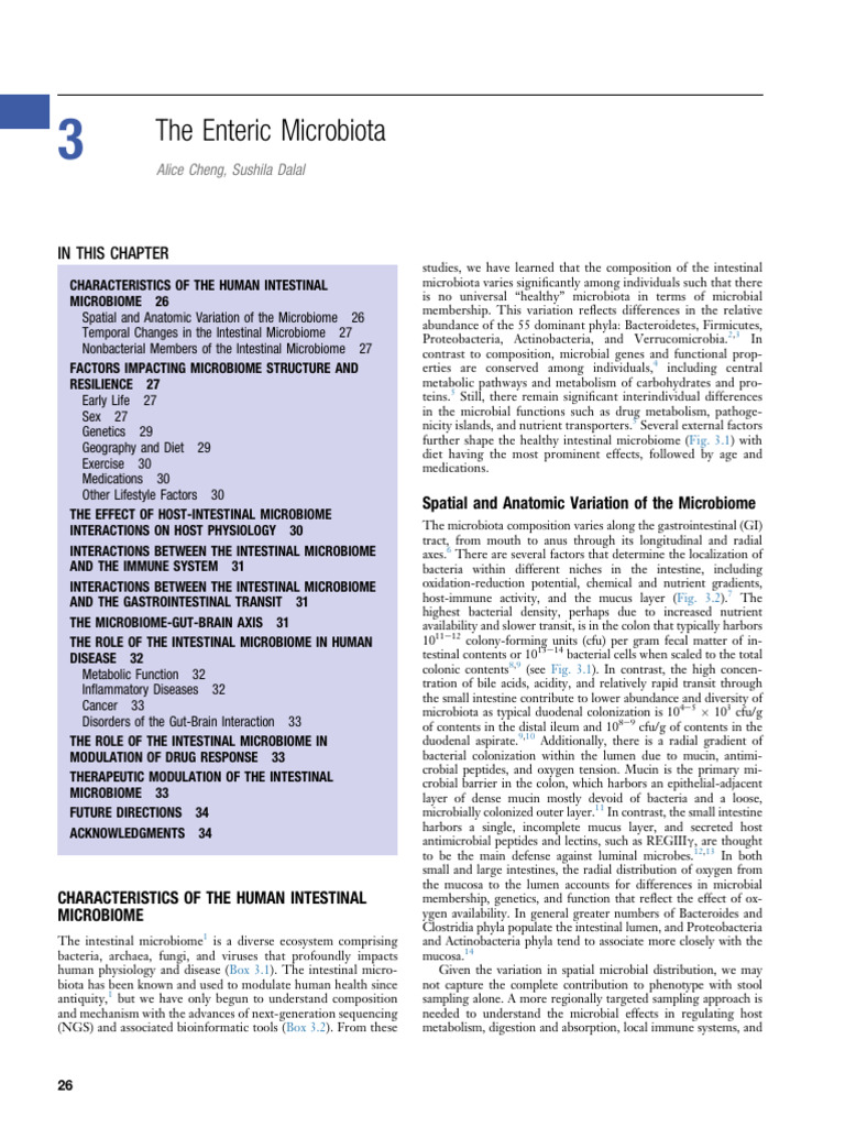The Enteric Microbiota | PDF | Gastrointestinal Tract | Metabolomics