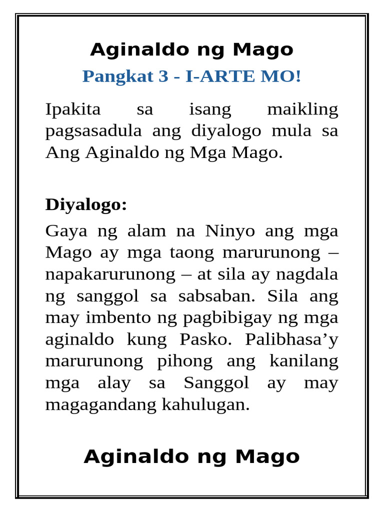 Aginaldo NG Mago | PDF